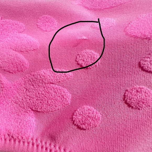 Aerie One Piece Size XL Terry Cut Out Strapless Neon Pink Swimsuit NWT - Picture 6 of 6